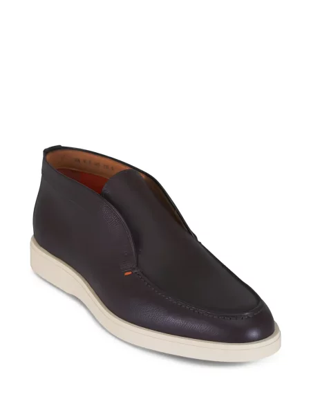 Botine Santoni din piele slip-on maro