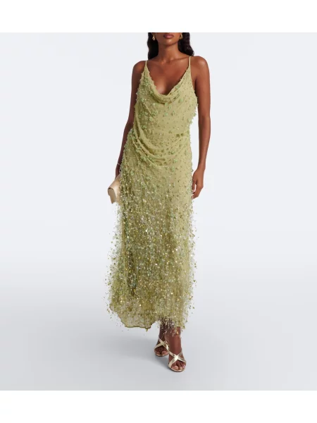 Rochie Rachel Gilbert drapată verde