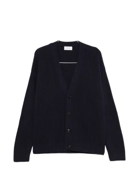 Cardigan Diana Studio tricotate cu decolteu în V albastru