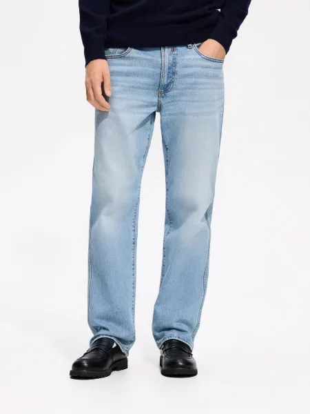 Reserved Джинси relaxed straight синій