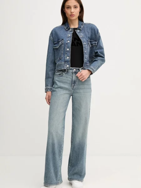 Dkny kurtka jeansowa przejściowa niebieski