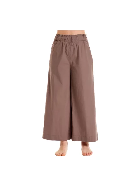 Szerokie spodnie Alessia Santi brązowe