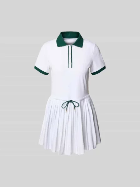 Sukienka mini z kołnierzykiem polo Varley biała