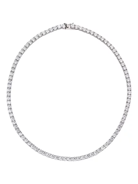 Colier Obsidian argintiu