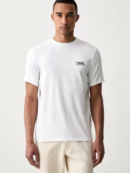 Karl Lagerfeld tricou pentru bărbați cu alb