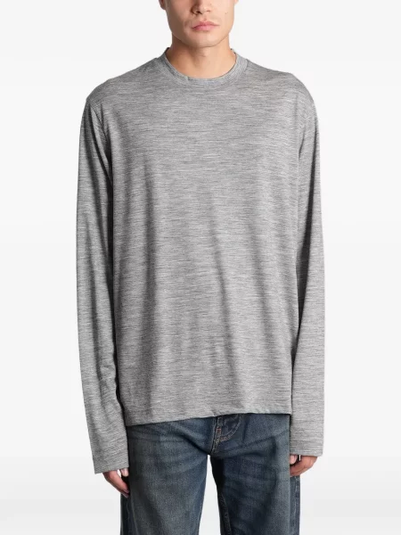 Tricou Emporio Armani cu broderie gri