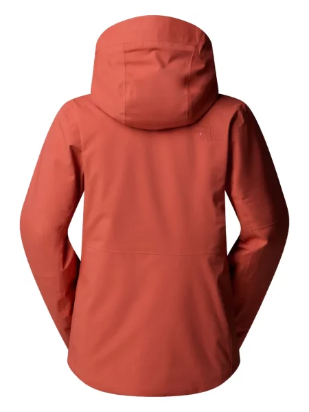 Geacă The North Face cu glugă portocaliu