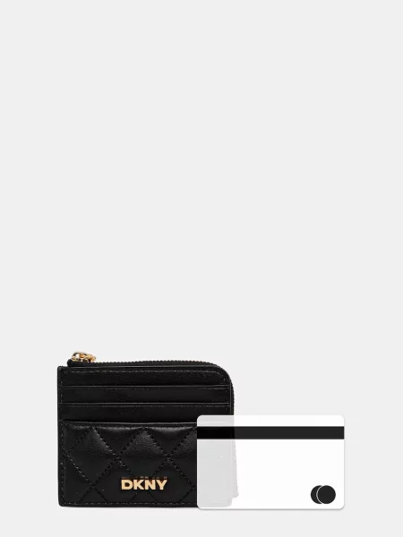 Шкіряний гаманець Dkny чорний