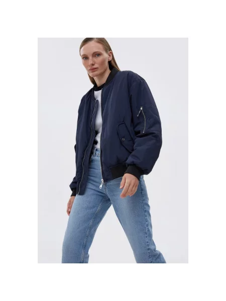 Бомбер темно-синій Estro синій