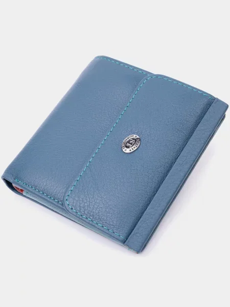 Кожаный кошелек St Leather Accessories бирюзовый