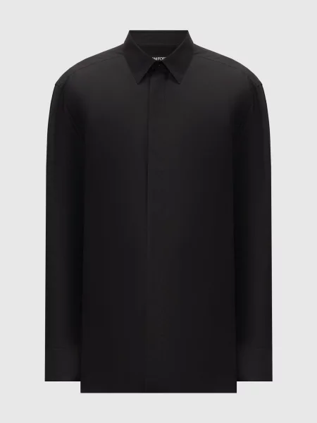 Сорочка з шовком Tom Ford чорна