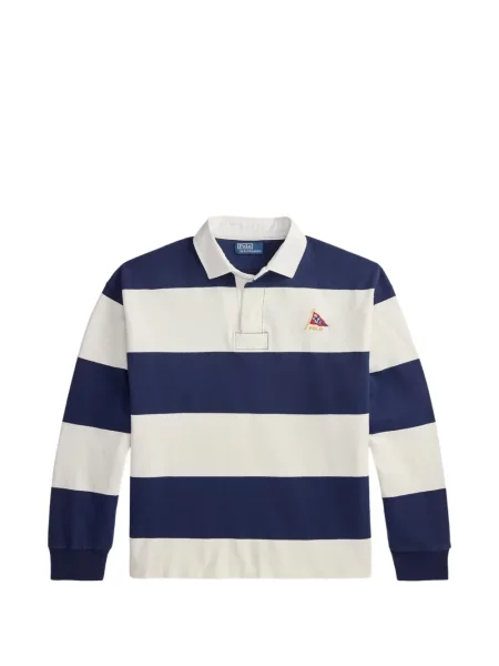 Șosete Polo Ralph Lauren cu model herringbone cu broderie plasă albastru