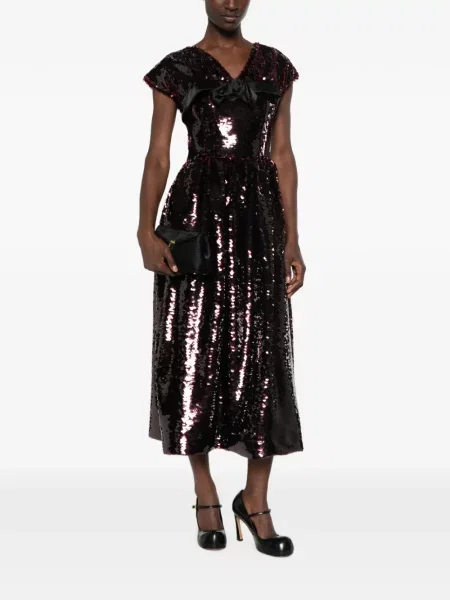 Rochie midi Simone Rocha cu paiete roșu