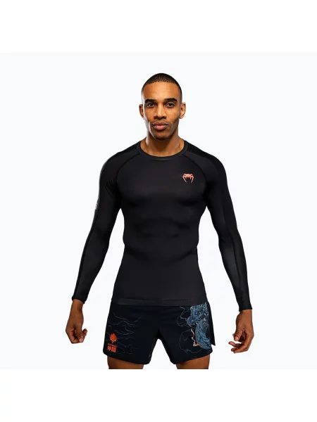 Rashguard longsleeve Venum Thunder Dragon black/grey/copper czarna