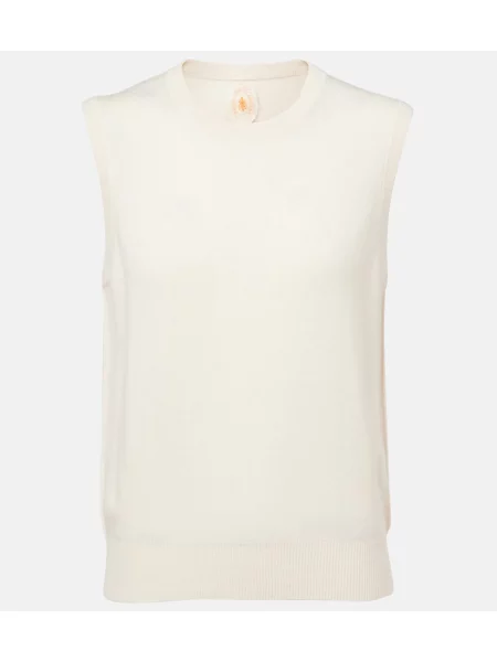 Vestă Jardin Des Orangers de lână alb