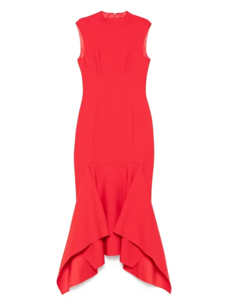 Sukienka midi Solace London do kolan garniturowa czerwona