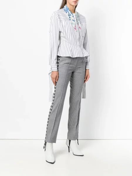 Gulerat cămașă Off-white cu dungi alb