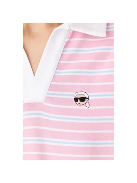 Koszulka polo Karl Lagerfeld różowa