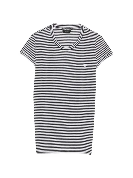 Tricou Tom Ford cu dungi alb