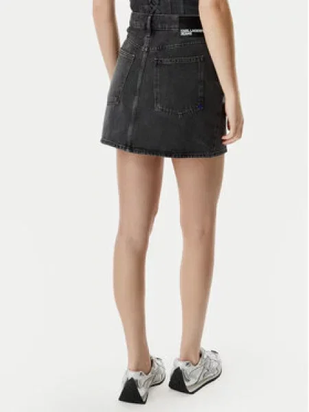KARL LAGERFELD JEANS Sijonas juodo džinso juoda
