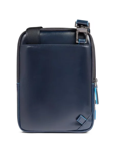 Kožna crossbody torba Piquadro plava