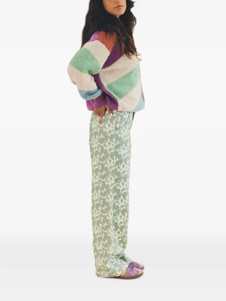 Pantaloni Favorite People cu imagine verde