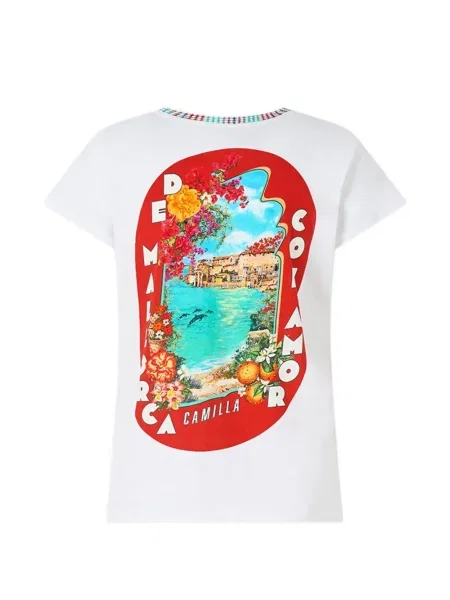 Tricou Camilla cu imagine alb