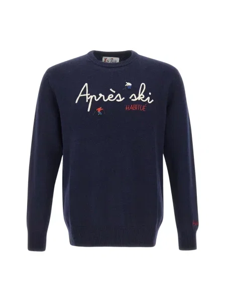 Sweter Mc2 Saint Barth wełniany niebieski