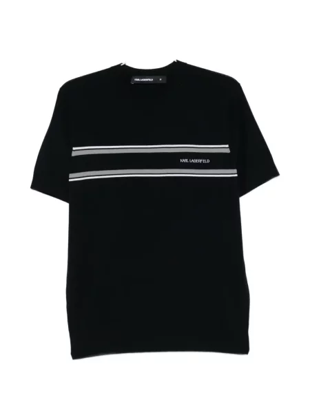 Tricou Karl Lagerfeld cu dungi albastru