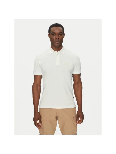 Napapijri Polo majica E-Amundsen Écru Regular Fit