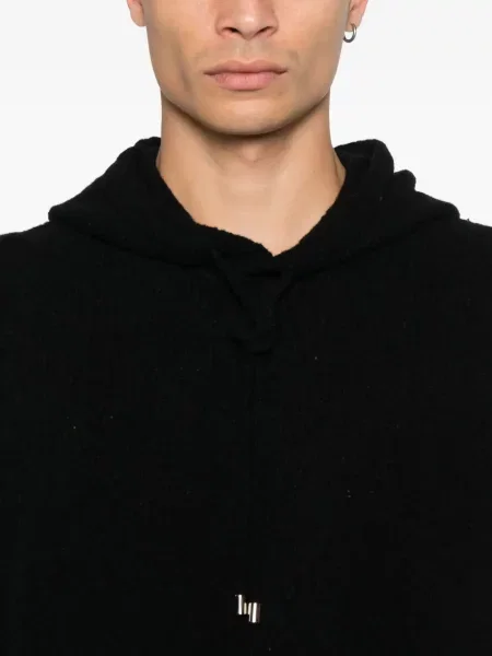 Pulover Scaglione cu glugă negru