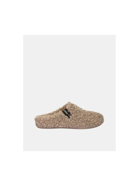Verbenas papucs YORK CURLY bézs barna
