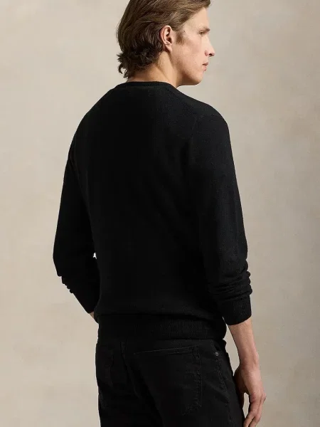 Polo Ralph Lauren pulover de lână negru