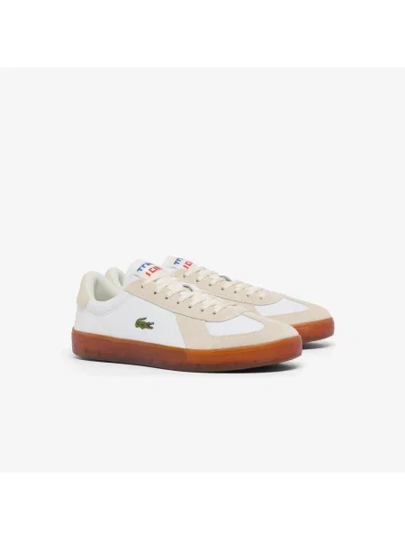 Lacoste Skórzane Sneakersy Baseshot Pro biały