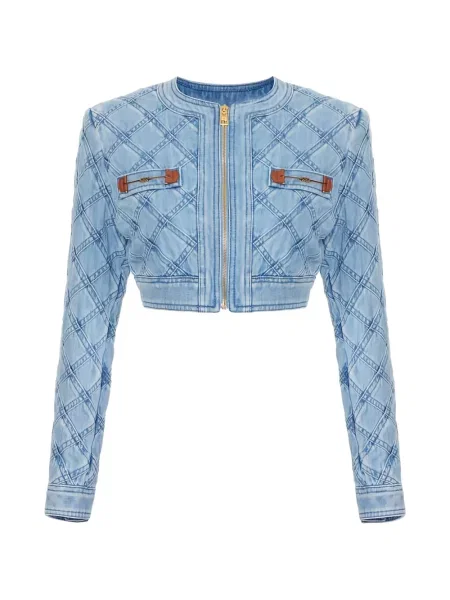Geacă de blugi Elisabetta Franchi albastru