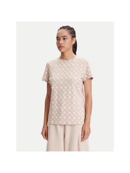 Guess Majica Regular Fit bež