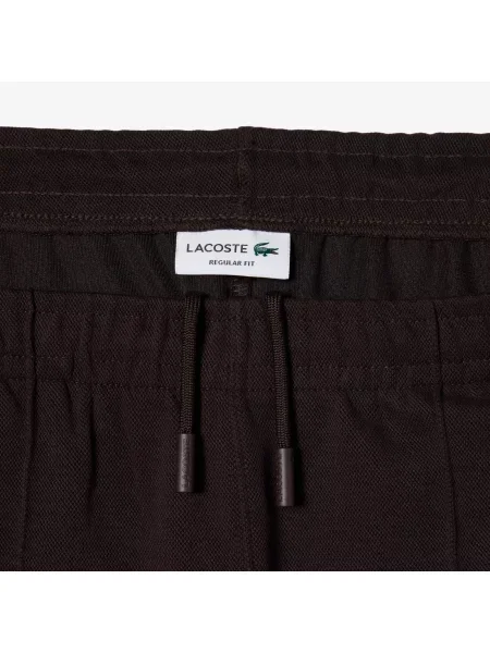 Lacoste Spodnie Dresowe Regular Fit brązowe