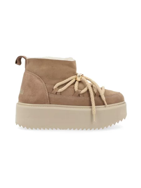 Inuikii śniegowce zamszowe Classic Low Platform beżowy brązowe