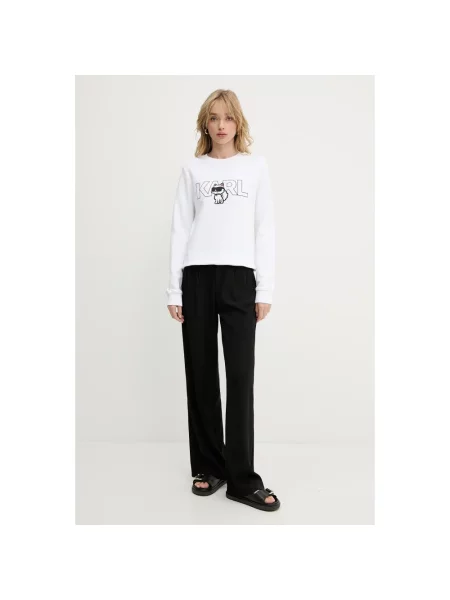 Karl Lagerfeld bluza z nadrukiem biały