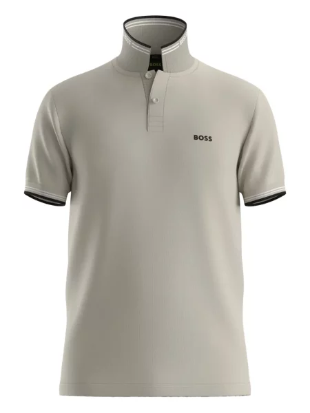 Tricou polo Boss cu nervuri