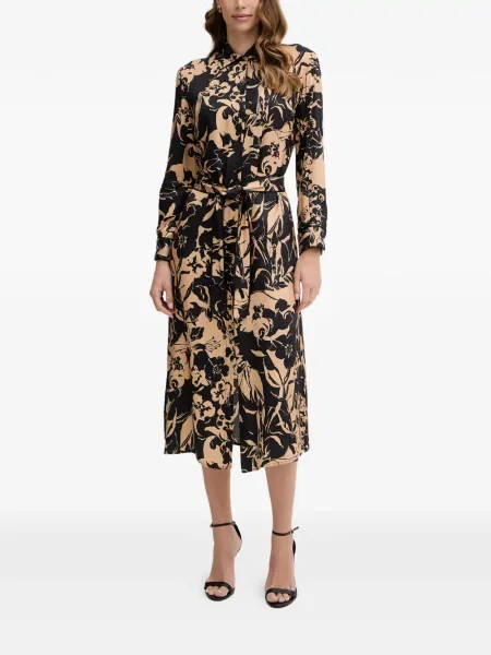 Rochie midi Simona Corsellini cu model floral cu imagine
