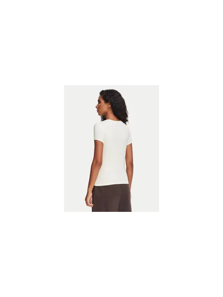 Guess T-shirt Krem Slim Fit