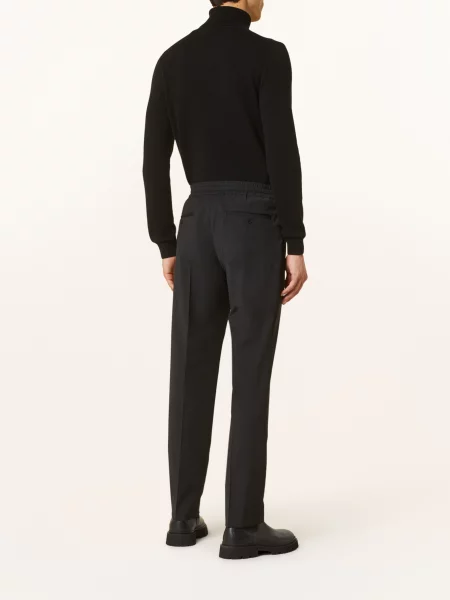 Sandro Spodnie New Alpha Slim Fit schwarz granatowe