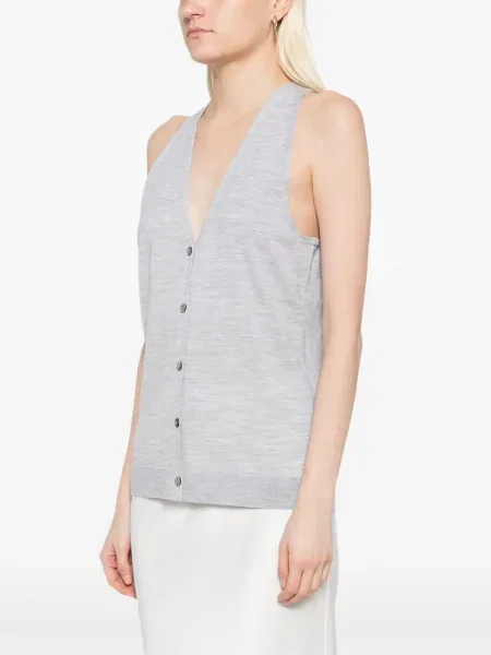 Vestă Theory de lână gri