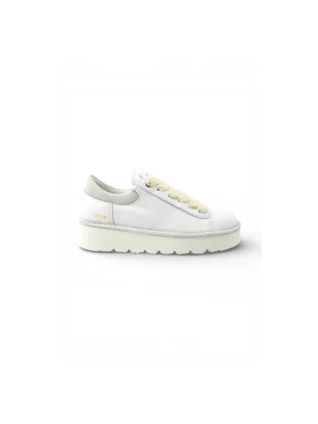 Sneakersy Panchic sznurowane skórzane białe