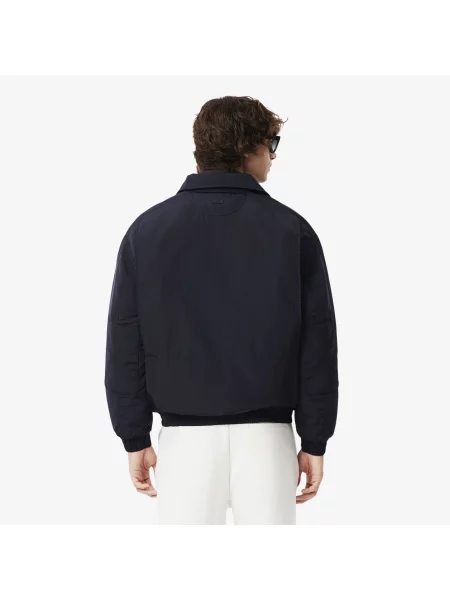 Lacoste Wodoodporna Kurtka Z Naszywką Aviator niebieski