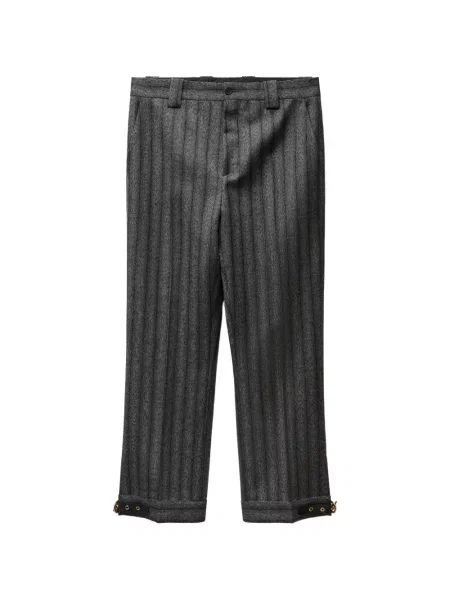 Pantaloni Versace de lână business gri