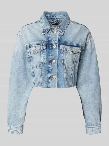 Kurtka jeansowa krótka z czystej bawełny Tommy Jeans