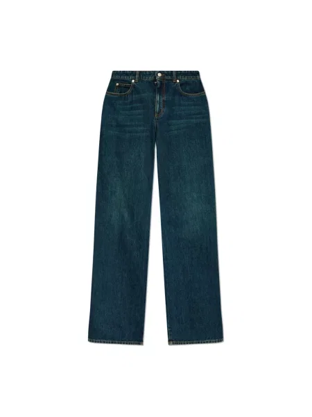 Szerokie jeansy Alexander Mcqueen niebieskie