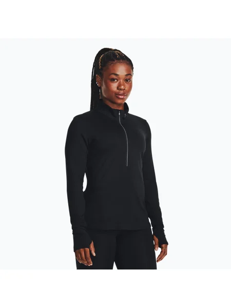 Dámske bežecké tričko s dlhým rukávom Under Armour Launch Pro Half Zip black/reflective čierna